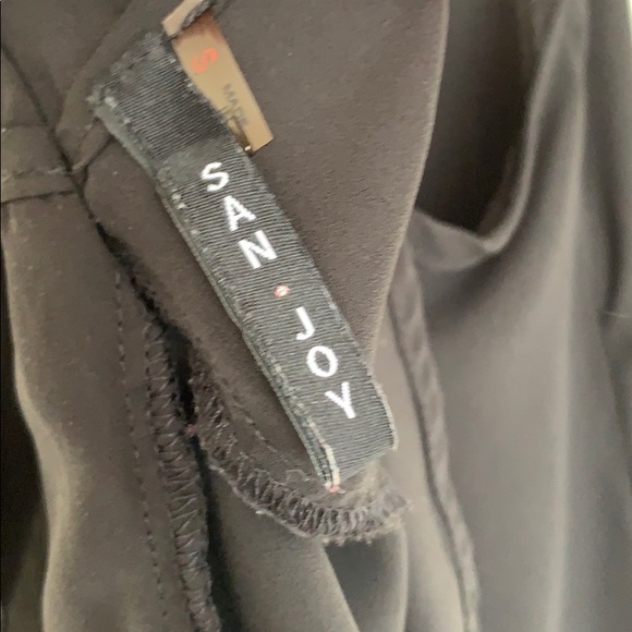 San Joy size small black sheer strappy tank top - Picture 4 of 5